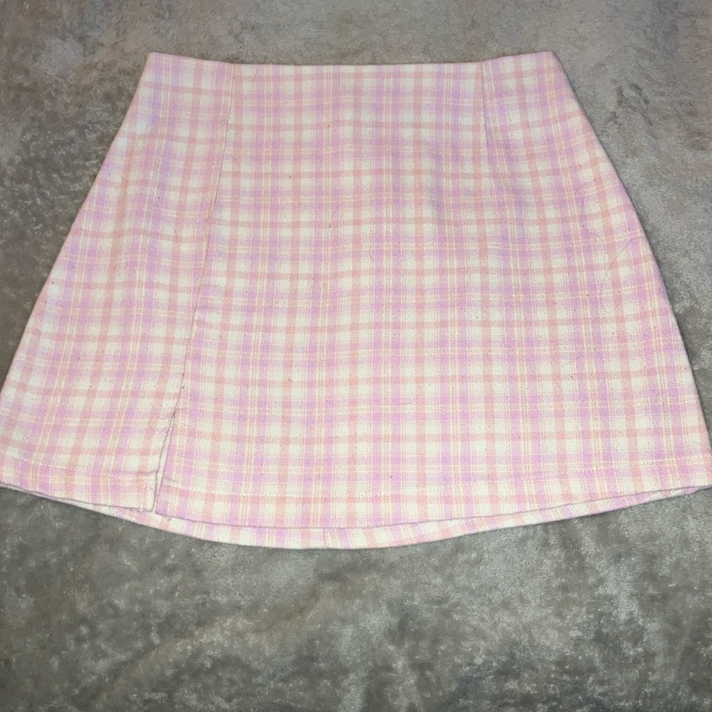 Kids 80s style plaid skirt